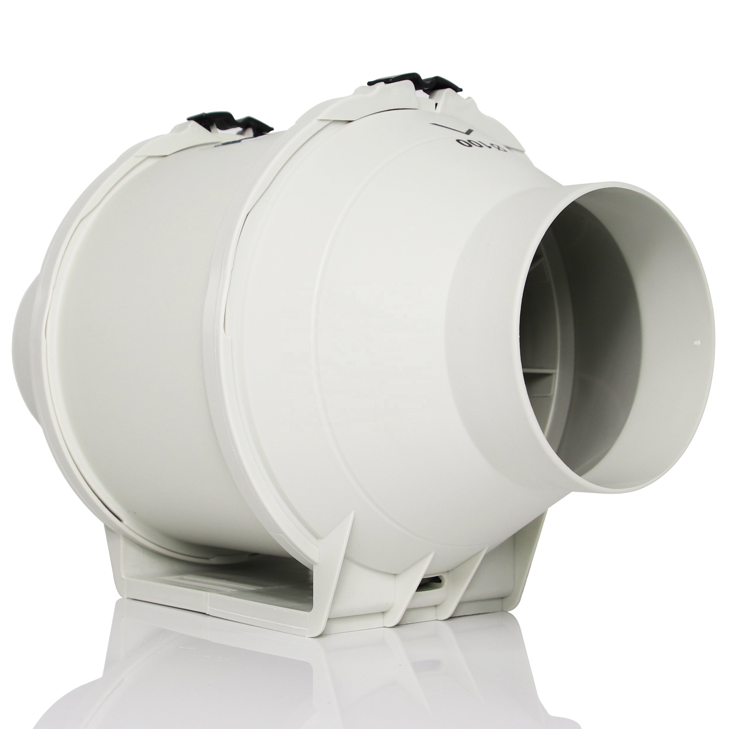 Hon&Guan 4 Inch Silent Inline Duct Fanr with Wired EC Free Speed Control for Home Ventilation